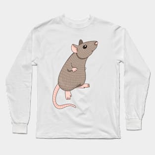 Cute, brown rat design for ratlovers Long Sleeve T-Shirt